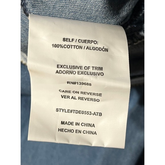 Women's Altar'd State Jean Dress with Crochet Details. Zipper back. Size Small. - Picture 9 of 10